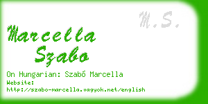 marcella szabo business card