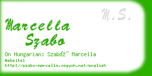 marcella szabo business card